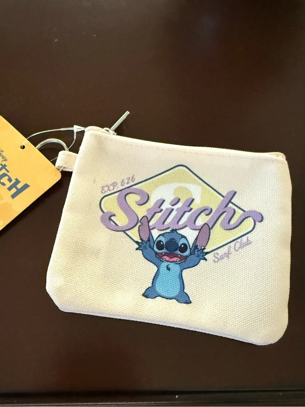 Disney Cream Coin Purse with Stitch *NEW